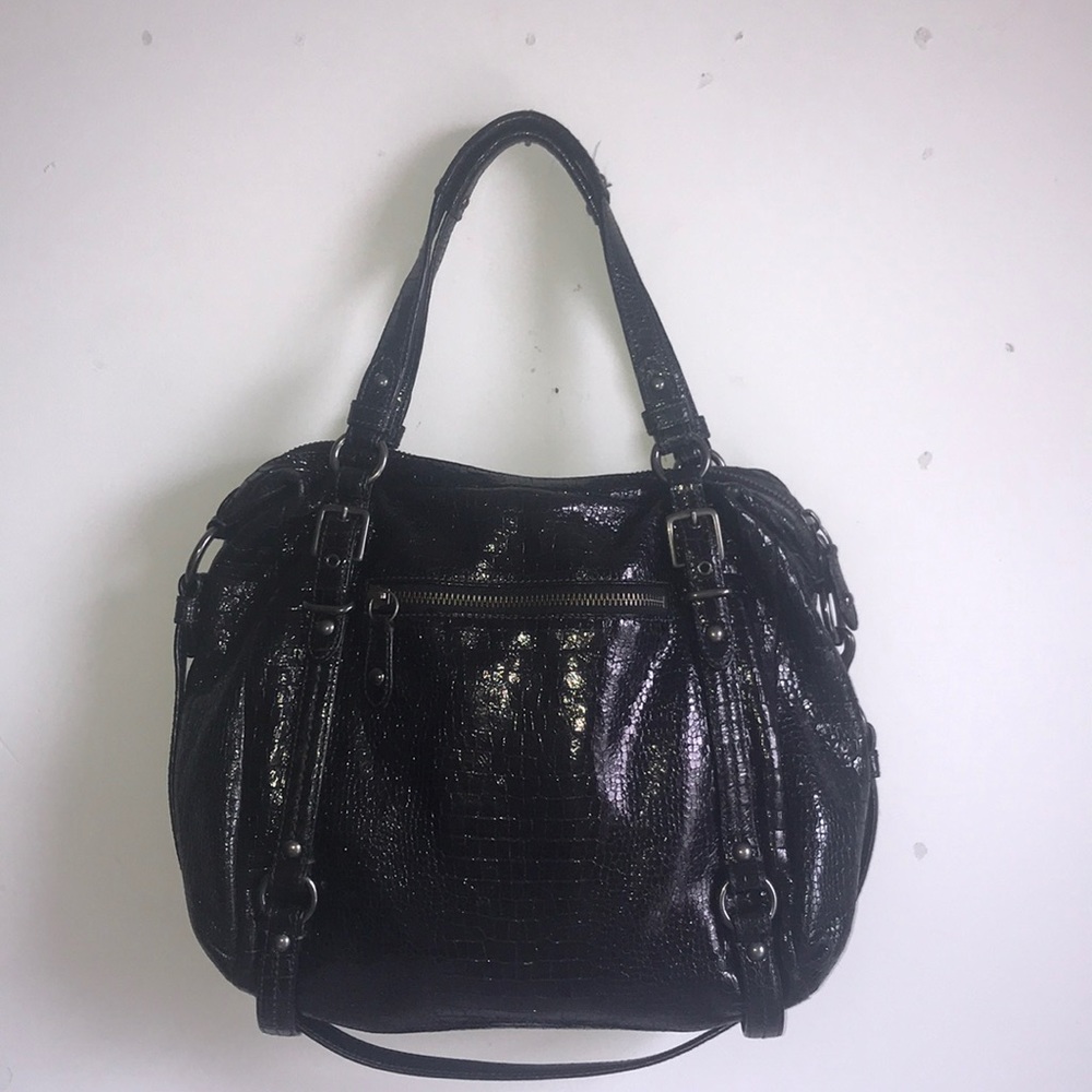 COACH Crocodile Embossed Leather Bag - Picture 1 of 8